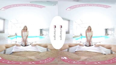 VRB TRANS Cock Adventure with Hot Eva Paradis by the Pool VR Porn - 4 image