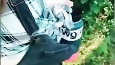 Pretty trannys masturbate outdoor - 4 image