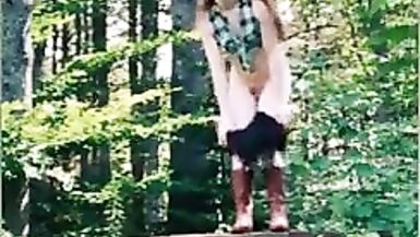 Pretty trannys masturbate outdoor - 6 image