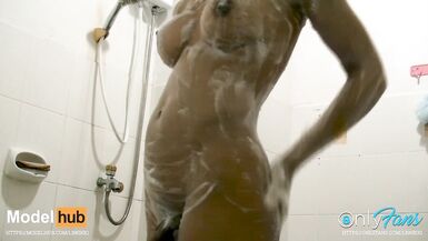 Taking a Soapy Shower to Clean my Cock!