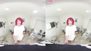 Redhead Shemale in VR Porn - 2 image