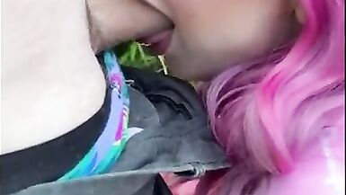 Brabie Tranny get Fucked Bareback Outdoors - 11 image