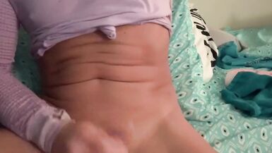 Slutty Trans Sissy Strokes her Hard Cock for a Cute little Sissy Cumshot - 12 image