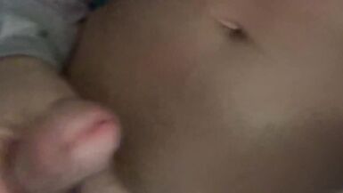 Slutty Trans Sissy Strokes her Hard Cock for a Cute little Sissy Cumshot - 14 image