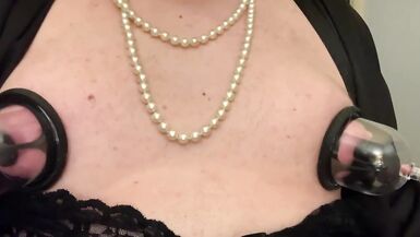 Sissy Slut Pumps Titties, Smokes and Cums - 6 image