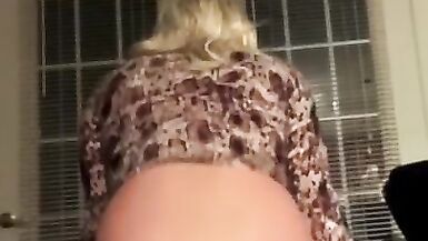 Horny Trans Sissy Slut goes outside in Panties, Open Blinds Rides Dildo 4 U - 4 image