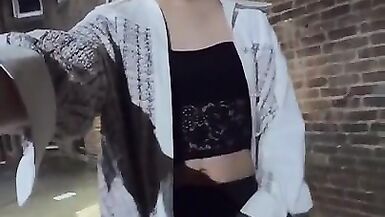 very cute chinese CD walking the streets at night - 8 image