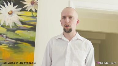 Trans Bitch Fucked By Married Man In Front Of Wife - 1 image