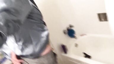 Sexy tranny strokes her huge cock in a school girl uniform - 12 image