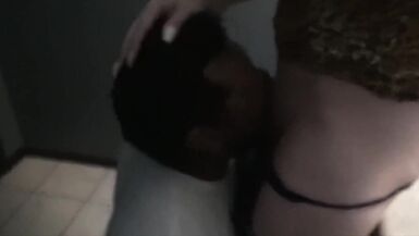 Guy Suck Off a Dirty Tranny Trucker Whore Swallow her Cum - 1 image