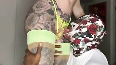 TS Luna Foreplay with Masked BBC - 1 image