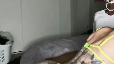 TS Luna Foreplay with Masked BBC - 12 image