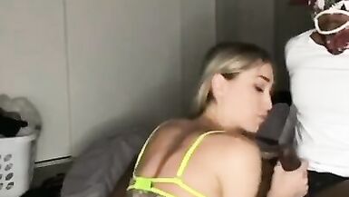 TS Luna Foreplay with Masked BBC - 8 image