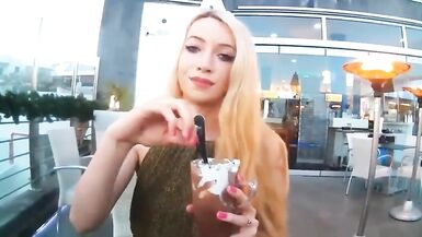 shemale lovely cum in public