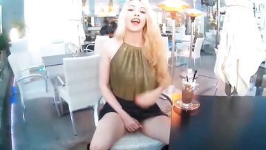 shemale lovely cum in public - 10 image