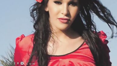 genderx sexy transgender latina pleases man - 4 image