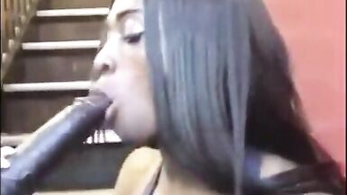 Black Tranny Huge Cock get Fucked - 12 image