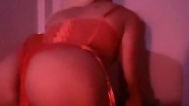 Blonde Shemale Riding a Dildo and Moaning a Lot - 2 image