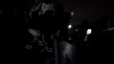 Masked Sissy Flashing at the Train Station - 1 image