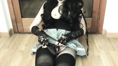 Sissy get Ass Dildoed and Cum Handsfree in Chastity Cage - 14 image