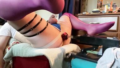 Caged Orgasm for Femboy Rammed by Fucking Machine - 14 image