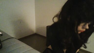 Cute crossdresser playing with ass and cums - 5 image