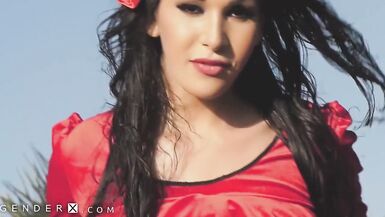 GenderX - Sexy Transgender Latina Pleases Man - 4 image