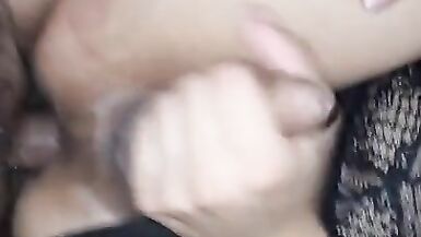 Trans Girlfriend getting Fucked in Black Lingerie - 4 image