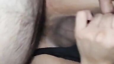 Trans Girlfriend getting Fucked in Black Lingerie - 5 image