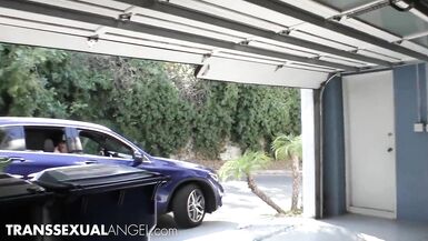 Roxxie Moth Gets her Big Dick Serviced by Male Toy - TranssexualAngel - 1 image