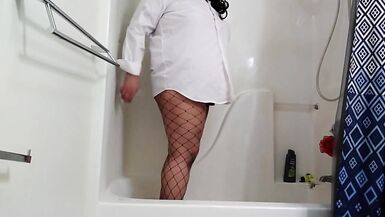 Femboy Playing with Dildo in Shower - 2 image