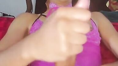 BBC Tranny with Orchi Strokes to Cumshot - 11 image