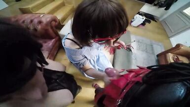 2 blowjobs shemales sluts at work - 9 image