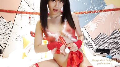 Asian Trans Girl Reina Hanno going Naughty in Xmas - 5 image