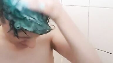 Alt Femboy Tgirl Showers with you after a Long Day - 10 image