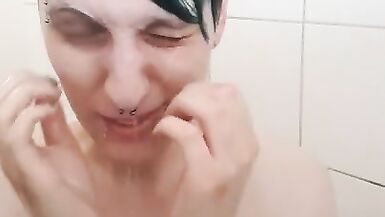 Alt Femboy Tgirl Showers with you after a Long Day - 12 image