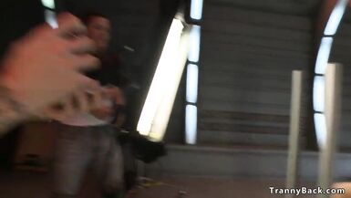 Shemale bangs busty babe and her bf - 1 image