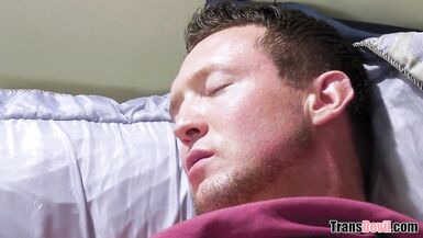 Lingerie Clad Trans Babe Enjoy Nasty Anal Threesome - 5 image