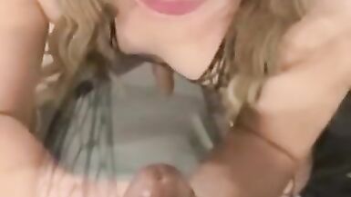 Crossdressing Sissy Slut Gets Facial - 1 image