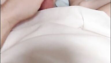 Crossdresser Touch self Wearing Silk Nightdress - 2 image