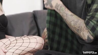 Beautiful blonde shemale hardcore fucked by her friend - 6 image