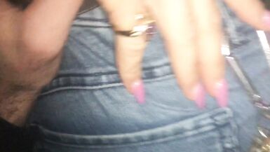 Public Movie Theater Fuck with Gorgeous Transgender - 10 image