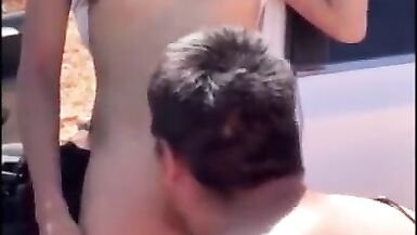 Asian Ladyboy sucking a boy on the street and boy suck ladyb - 11 image