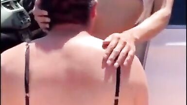 Asian Ladyboy sucking a boy on the street and boy suck ladyb - 2 image