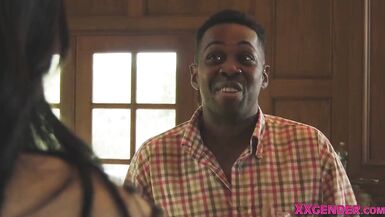 Trans babe in heels rides and sucks - 2 image