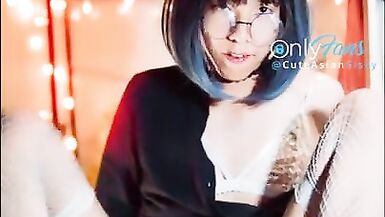 Cute Asian Sissy Anal & Cum in Converse