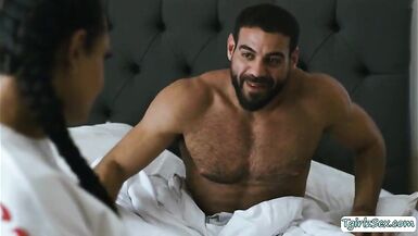 Ts stepteen gives stepdad a morning sex - 2 image