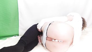 Femboy Crossdresser keeps Moaning by Caress Prostate with Aneros - 10 image