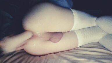 Sissy FemBoy Hard Fuck and Gape her Hole with new Dildo ! Gape too the Red ... - 3 image