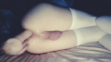 Sissy FemBoy Hard Fuck and Gape her Hole with new Dildo ! Gape too the Red ... - 6 image